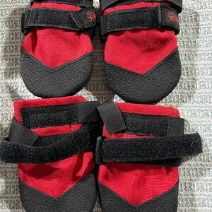 Red and Black Dog Boots